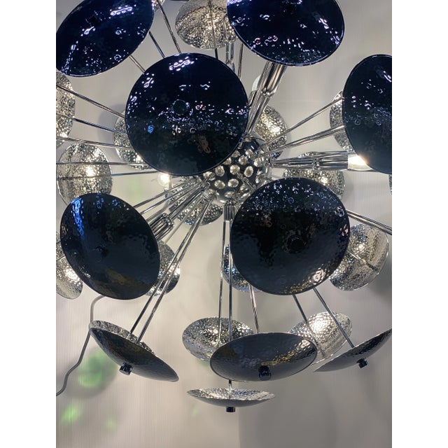 2020s Contemporary Italian Hand-Made Brass Cap Sputnik Chandelier For Sale - Image 5 of 10