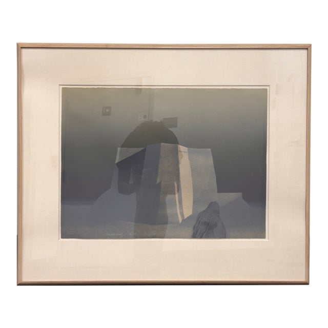 John Axton “Sacred Walls” Framed Lithograph, Signed, Circa 1978 For Sale