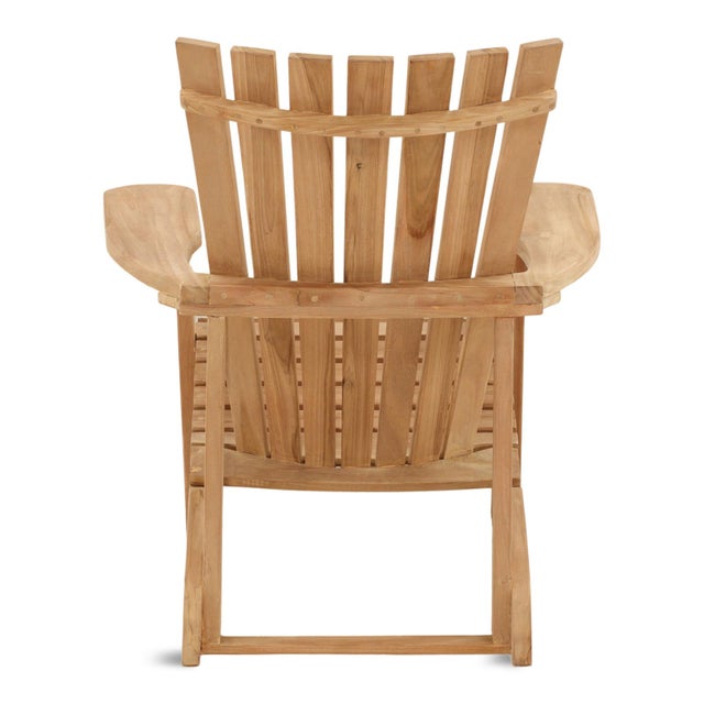 Hampton Teak Outdoor Lounge Chair For Sale - Image 4 of 6