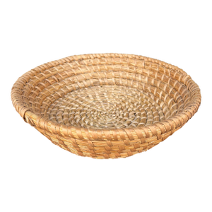 Antique American Woven Rye Straw Bowl, Circa 1900–1920s