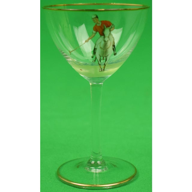 Set X 4 Hand-Painted C1930s Polo Player Sherry Glasses For Sale In New York - Image 6 of 6