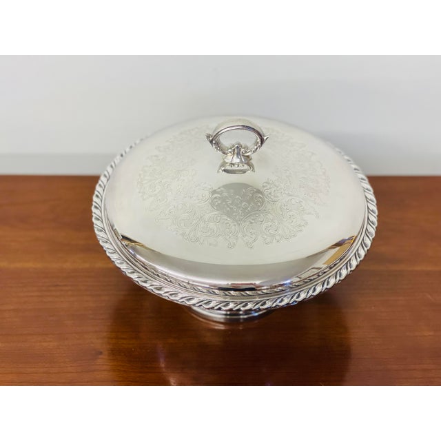 Gorgeous Vintage WM A Rogers Silver Plated Pedestal Serving Bowl with Matching Lid. Classic & Elegant. Lovely piece in...
