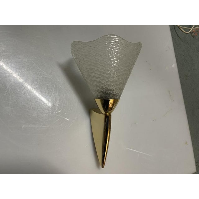 Murano Glass and Brass Sconces, 1970s, Set of 2 For Sale - Image 6 of 10