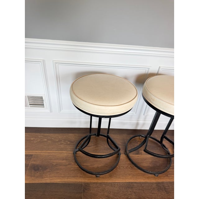 Mid 20th Century Vintage Shaver-Howard Swivel Counter Stools, Set of Four, Circa 1970s For Sale - Image 5 of 15