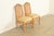 A gorgeous pair of French Provincial Louis XV style side chairs or dining chairs By John Stuart USA, Circa 1960s Carved...