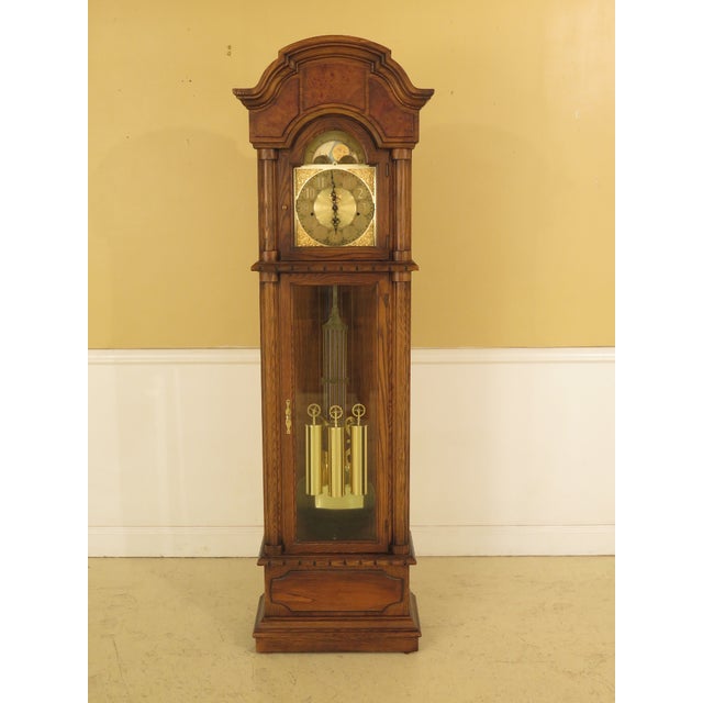 Seth Thomas Oak & Walnut Grandfather Clock Chairish