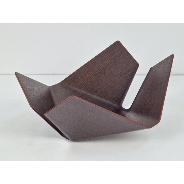 Brown Minimalist Fruit Bowl in Wood by Zoocreative for Delica , 2000s For Sale - Image 8 of 14