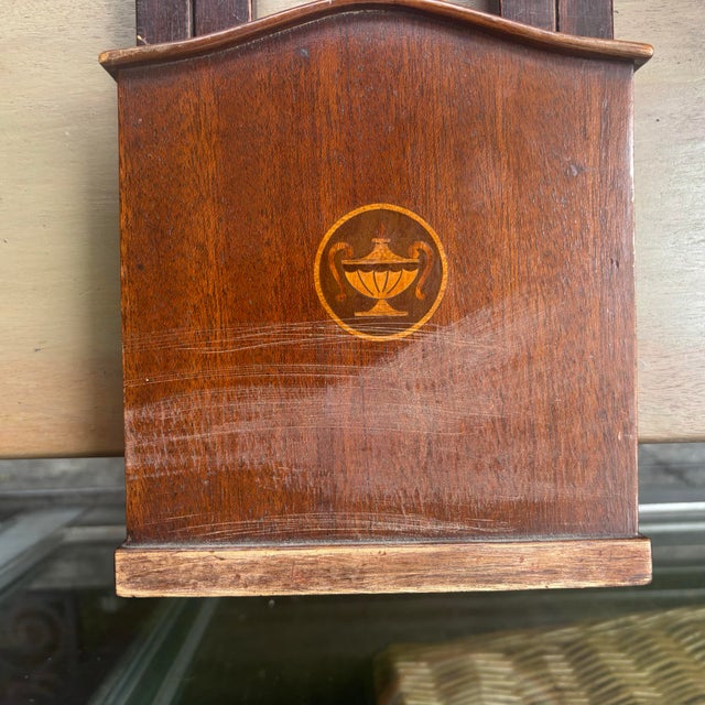 19th Century English Regency Mahogany Book Slide With Satinwood Inlay For Sale - Image 10 of 12