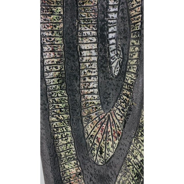 Large Handmade Studio Craft Ceramic Sculpture Wall Sculpture Platter by Floyd Gompf For Sale - Image 4 of 9