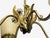 1950s Itsu Oy, Finnish Modern, Chandelier, Brass, Opal Glass For Sale - Image 10 of 13