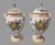 Pair of Antique French Faience Floral Hand Painted Double Handled 15" Vases Urns W Lids For Sale - Image 11 of 12
