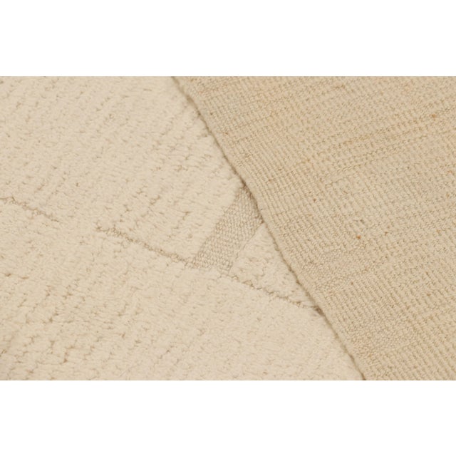 Textile Rug & Kilim’s Moroccan Style Rug in Cream White Tones with Geometric Patterns - 9x12 For Sale - Image 7 of 7
