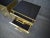 Modern Style Brass and Glass Bedside Tables - a Pair For Sale - Image 4 of 7