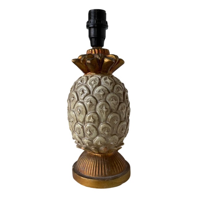 Terracotta Pineapple Lamp Base, 1950s For Sale