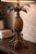 Gray Late 20th Century Solid Metal Pineapple Table Lamp With Scroll Base and Original Gray Shade For Sale - Image 8 of 12