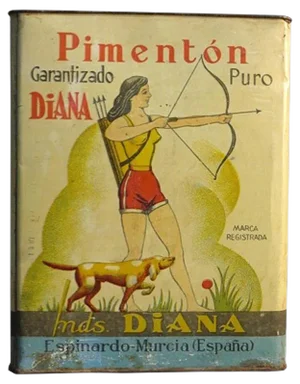 Large Spanish Tin Advertisment for Diana Pimenton