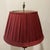 Mid 20th Century Bombay Fine Cut Crystal Column Brushed Oiled Bronze Table Lamp on Marble Base With Burgundy Pleated Shade For Sale - Image 4 of 12