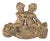 Belle Epoque Style Two Cherubs Gilt Applique For Sale