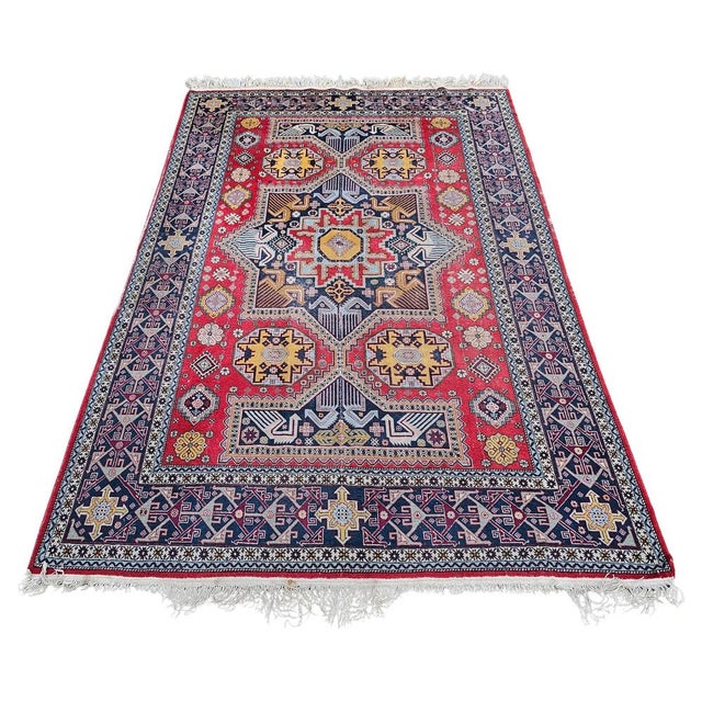 Antique Hand-Knotted Kazak Woolen Rug, 1890s For Sale - Image 11 of 11