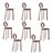 Mary Bar Chairs with Wood or Lacquered Legs by Ottiu, Set of 8 For Sale