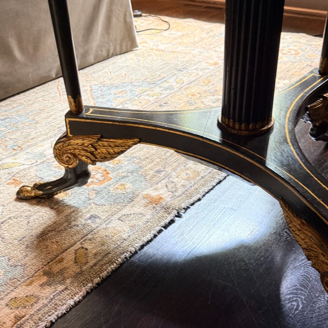 Antique Regency Style Leather Topped Table For Sale - Image 11 of 15
