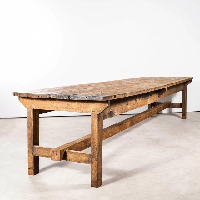 Large French Farmhouse Table, 1940s For Sale - Image 15 of 16