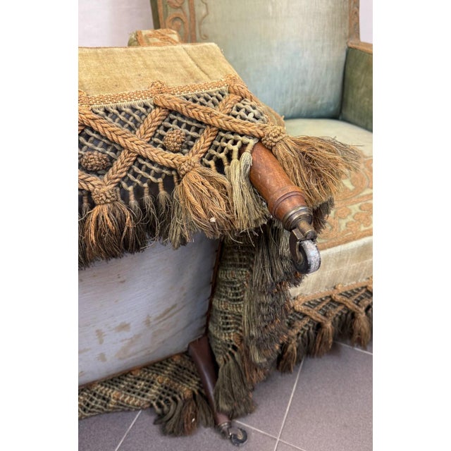 Armchairs in Silk Velvet and Embroidery, Set of 2 For Sale - Image 16 of 18