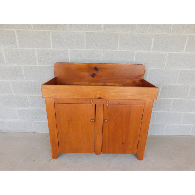 Early 21st Century Primitive Shaker Style Pine Dry Sink For Sale - Image 5 of 15
