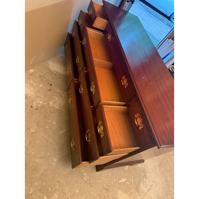 1980s Henkel & Harris Cherry 124/24 10 Drawer Dresser For Sale - Image 5 of 9