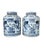 Chinoiserie Contemporary Chinoiserie Costal Porcelain Blue & White Tea Jars- a Pair For Sale - Image 3 of 6