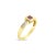 Contemporary Ruby & Diamond Vintage Style Ring 14k Yellow Gold, Size 6 For Sale - Image 3 of 3