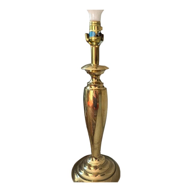 Vintage Stiffel Candlestick Style Brass Lamp For Sale