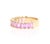 Contemporary 3.45 Carat Pink Sapphire Yellow Gold Ladies Band, Size 7 For Sale - Image 3 of 9
