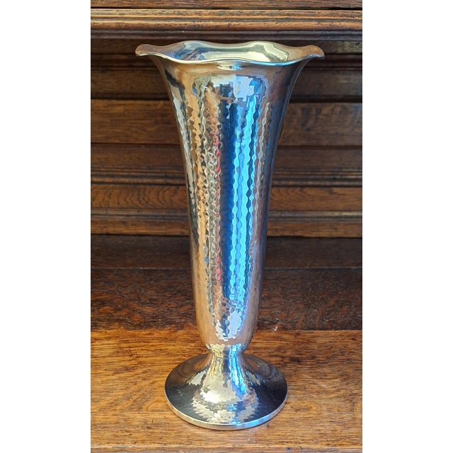 1930s Art Deco Handmade Vase in 835 Silver by Lutz & Weiß, Pforzheim, 1930s For Sale - Image 5 of 5