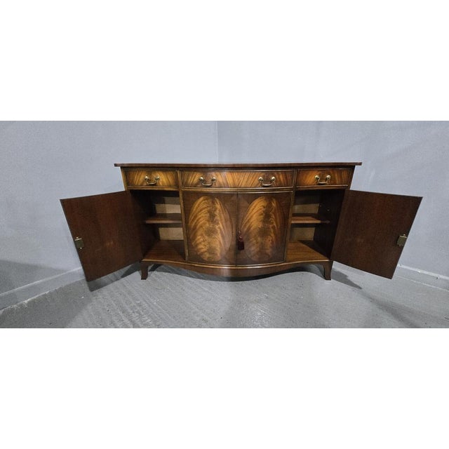 Mahogany Serpentine Sideboard, 1920s For Sale - Image 14 of 16