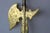Vintage Ornate Brass Finish Decorative Gothic Halberd Spear Axe Hook Wall Mount For Sale - Image 11 of 11