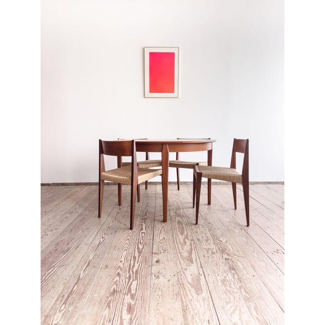 Wood Round Extendable Teak Dining Table from Sigh & Søns Møbelfabrik For Sale - Image 7 of 18