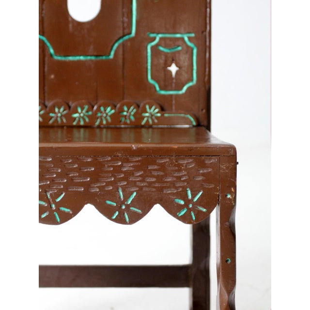 Vintage American Southwesternwood Chair For Sale - Image 4 of 12