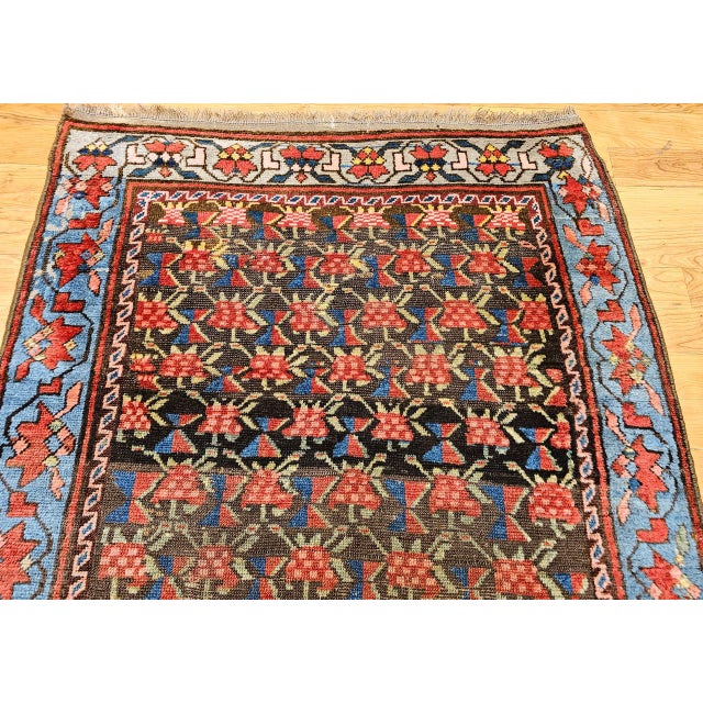 Vintage Karabagh Area Rug, Wool Pile, Handwoven Floral Design, Caucasus, 1900s, 4' x 7' For Sale - Image 9 of 15