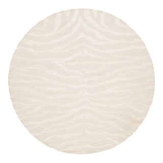 Edgy Hand-Tufted Cream Area Rug- 8' 0'' X 8' 0'' For Sale