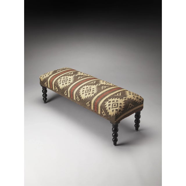 Transitional Navajo Jute Upholstered 48"W Bench, Assorted For Sale - Image 3 of 3