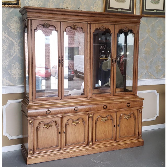 Vintage 1970s Fruitwood Elm Thomasville Provincial Dining Room
