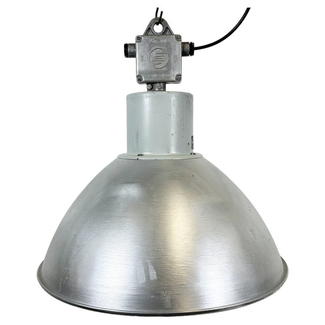 Large Industrial Aluminium Pendant Light from Elektrosvit, 1960s For Sale