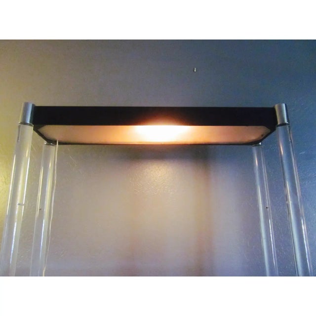 Late 20th Century Vintage Charles Hollis Jones Lucite Etagere Bookcase W Light For Sale - Image 5 of 11