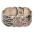 Circa 1940 Mexico Santoyo Sterling Silver Abalone Fish Design Bracelet For Sale