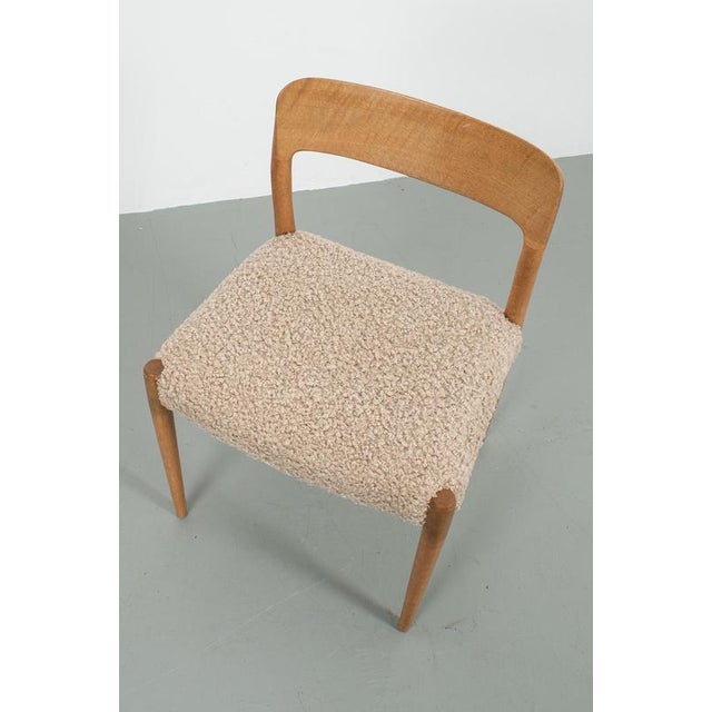 Brown Vintage Side Chair by Niels Møller For Sale - Image 8 of 9