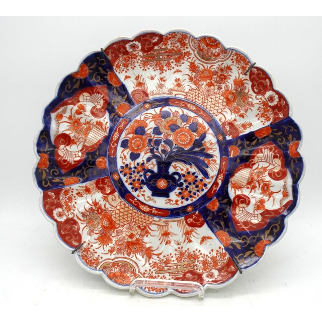 19th Century Japanese Porcelain Imari Chargers, 1980s, Set of 2 For Sale - Image 9 of 18
