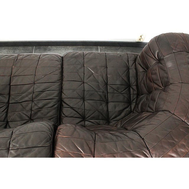 DS-11 3-Seater Sofa in Brown Leather from de Sede, 1960s, Set of 3 For Sale - Image 13 of 16