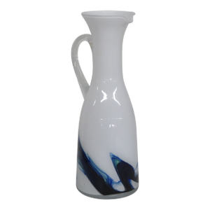 Mid Century Modern Art Glass Tall Vase Jug Pitcher 4684b
