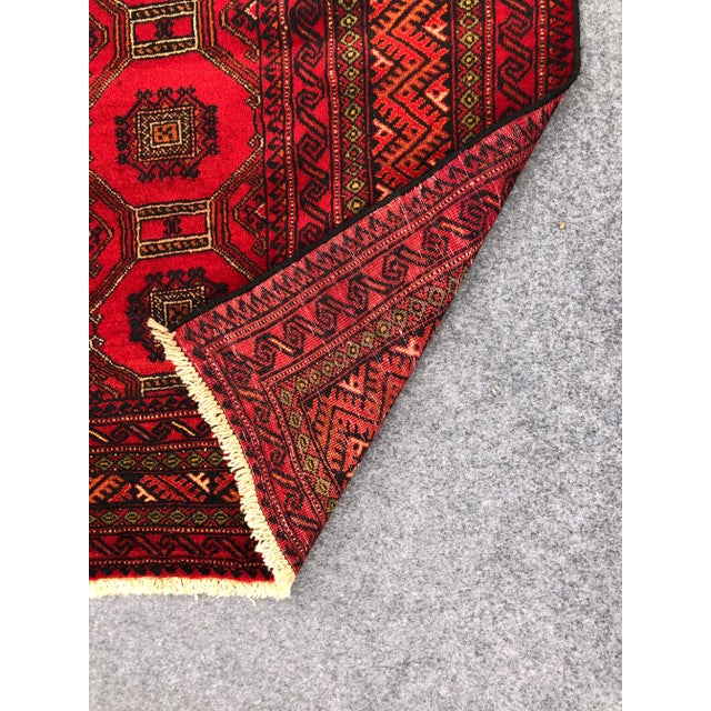 Vintage Afghan Turkmen Rug For Sale - Image 6 of 6